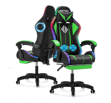 Bluetooth Massage Gaming Chair with RGB LED Lights