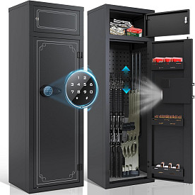 KAER 10-12 Gun Safe, Gun Safes for Rifles and Pistols, Large Gun Safe for Home Rifles and Shotguns